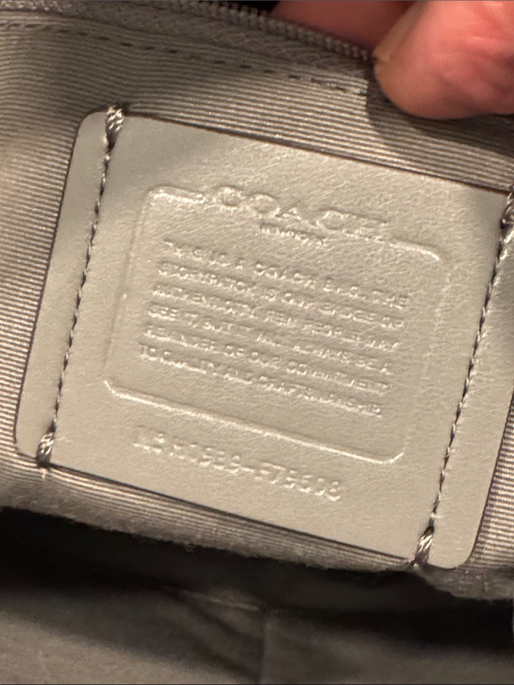 Coach Bag Gallery Grey Leather Tote with Scarf - Picture 13 of 17